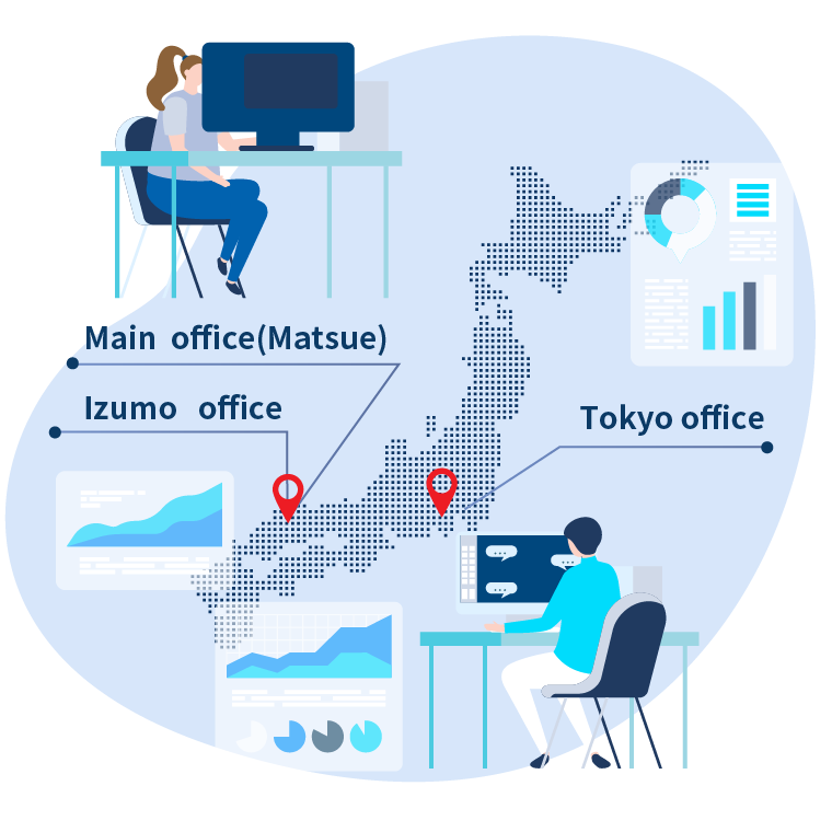 ニアショア開発事業 イラスト